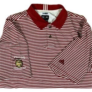 Adidas Climalite‎ Westfield Junior PGA Championship Polo Red White Stripe Men XL